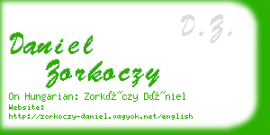 daniel zorkoczy business card